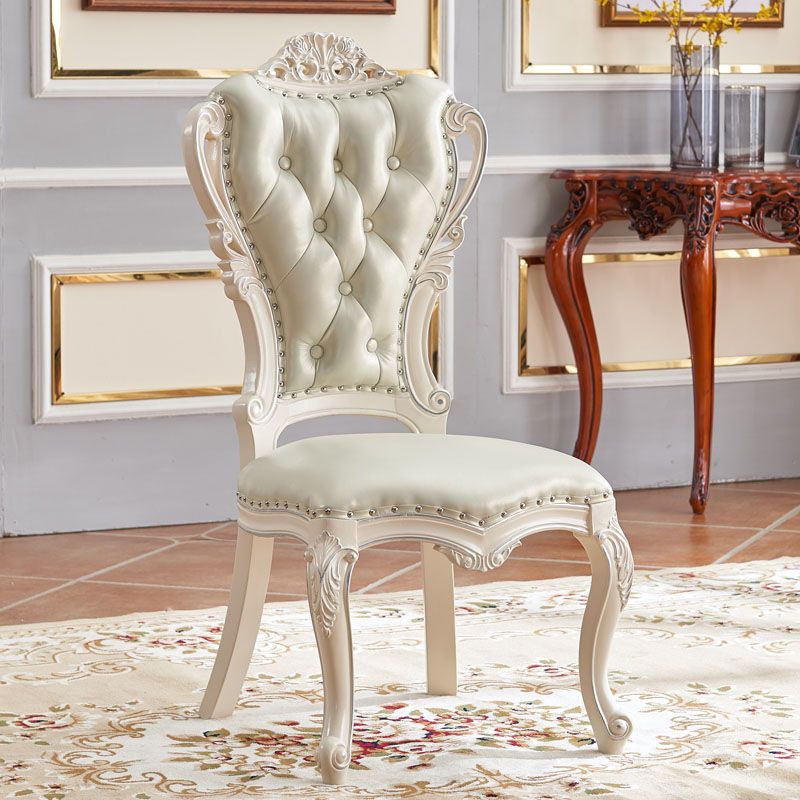 Victorian Style Dining Side Chair Dining Armless Side Chair for Home Use