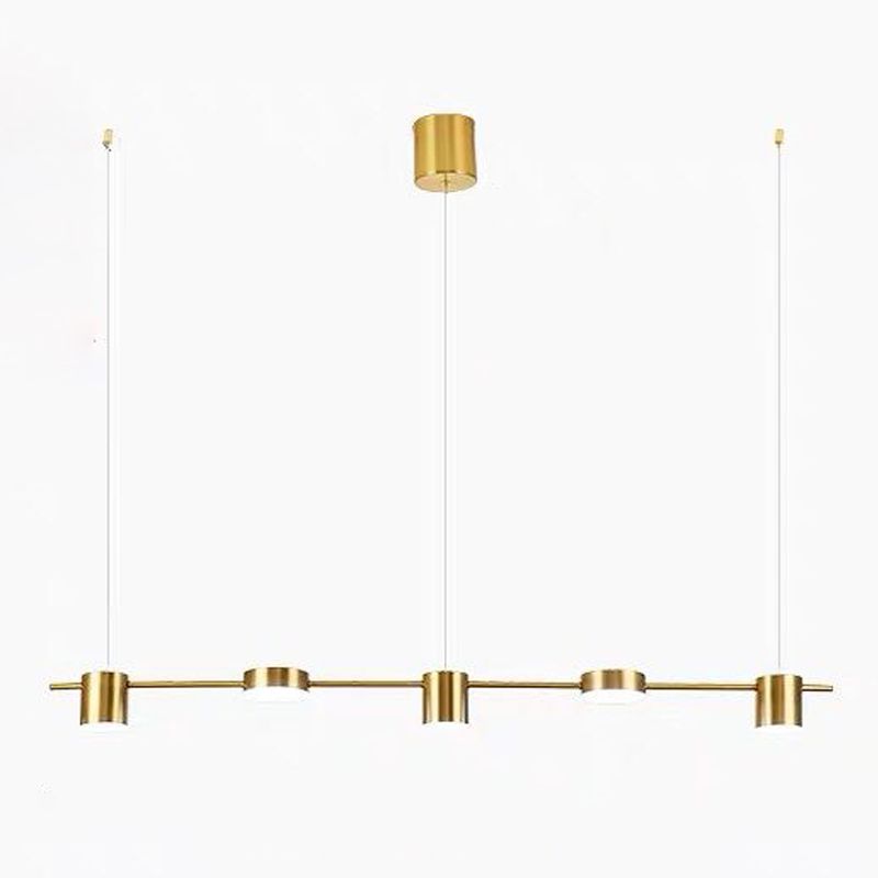 Modern Style Cylinder Shape Island Lights Metal Island Light Fixtures