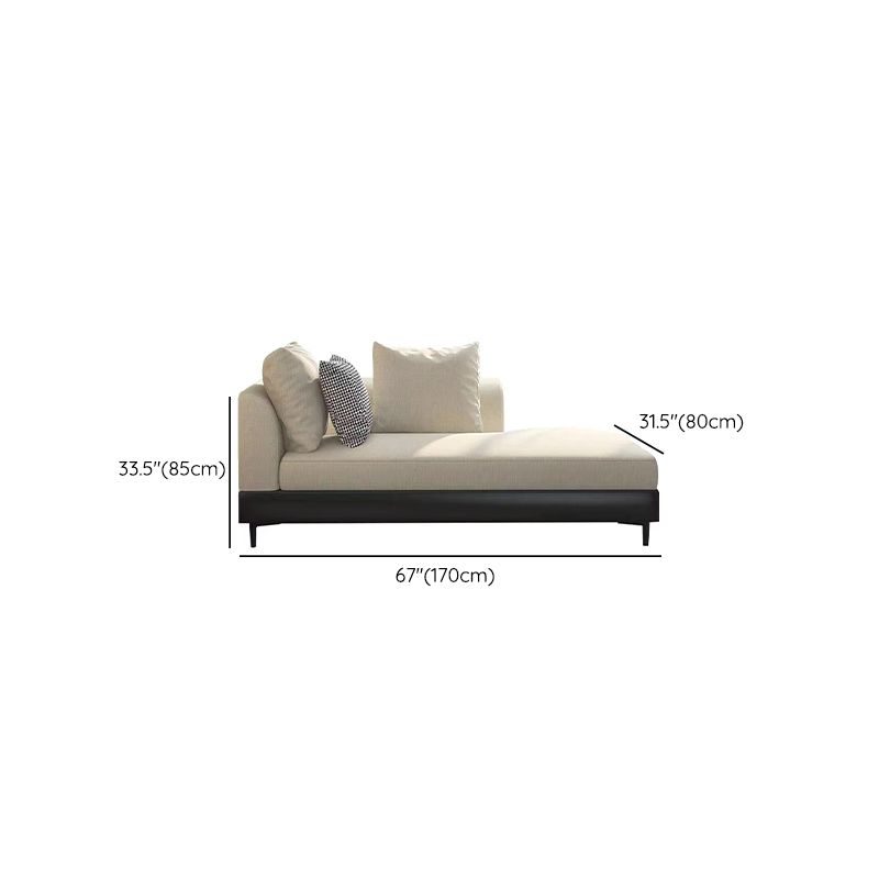 Modern Style Living Room Chaise Square Arms Upholstered Chaise Lounge