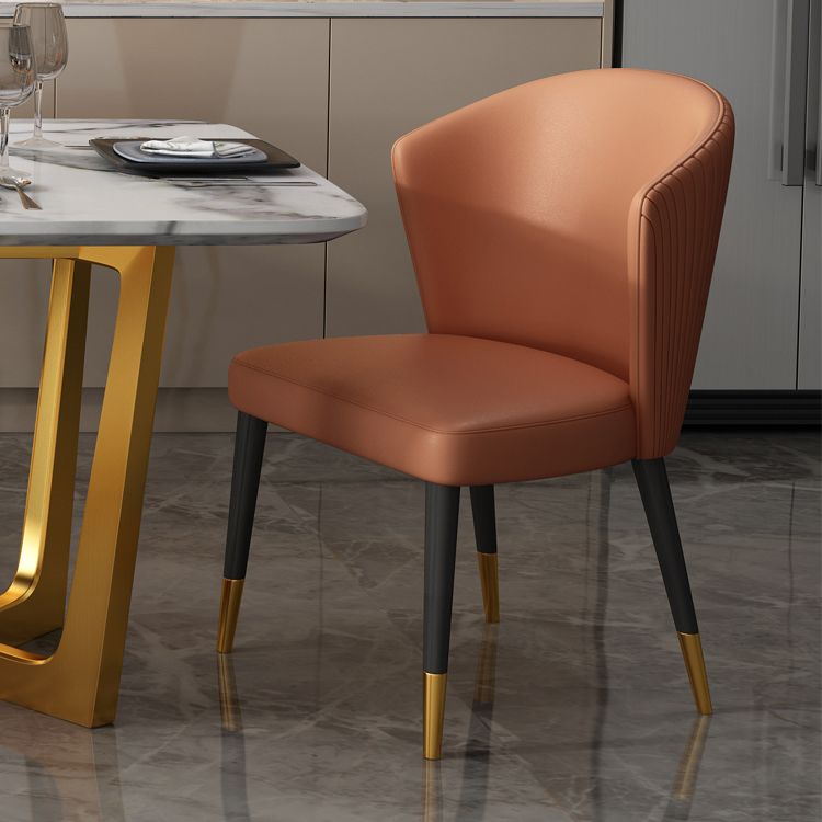 Silla auxiliar escandinava de interior tapizada con respaldo de madera para comedor (juego de 2)