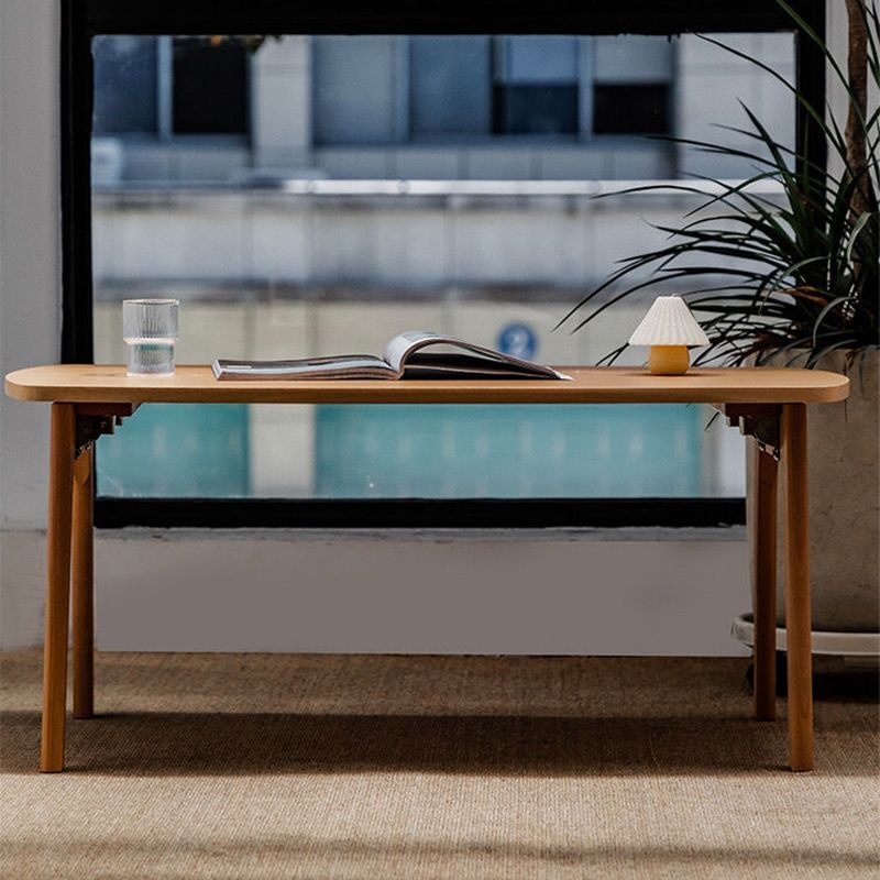 Contemporary Rectangular Folding Solid Wood Single Coffee Table