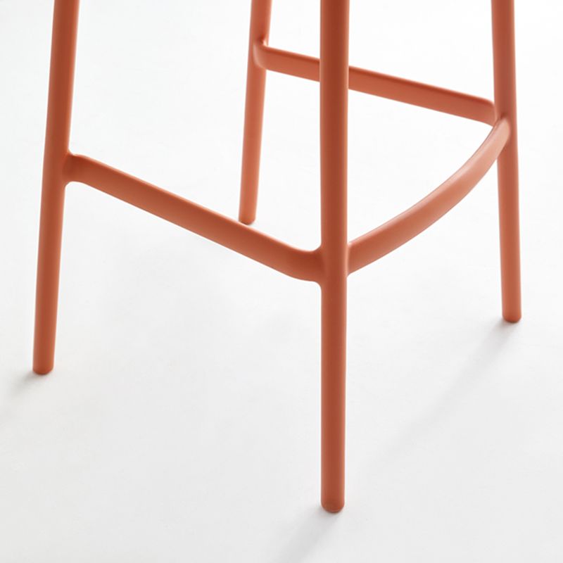 29-inch Modern Counter Bar Stool Armed Plastic Indoor Bar Stool with Footrest