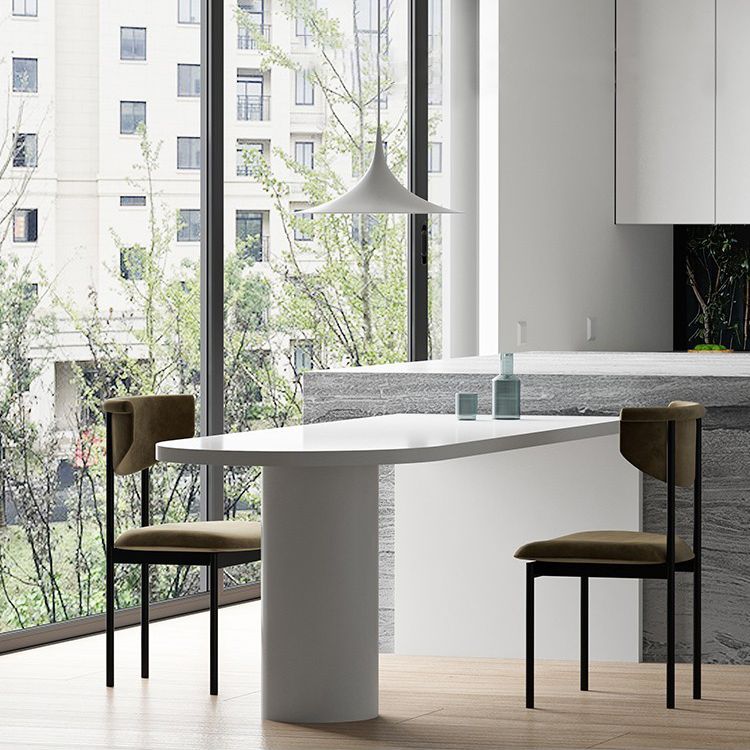 Mesa de comedor de forma libre de madera maciza mesa de madera de pino contemporánea para comedor