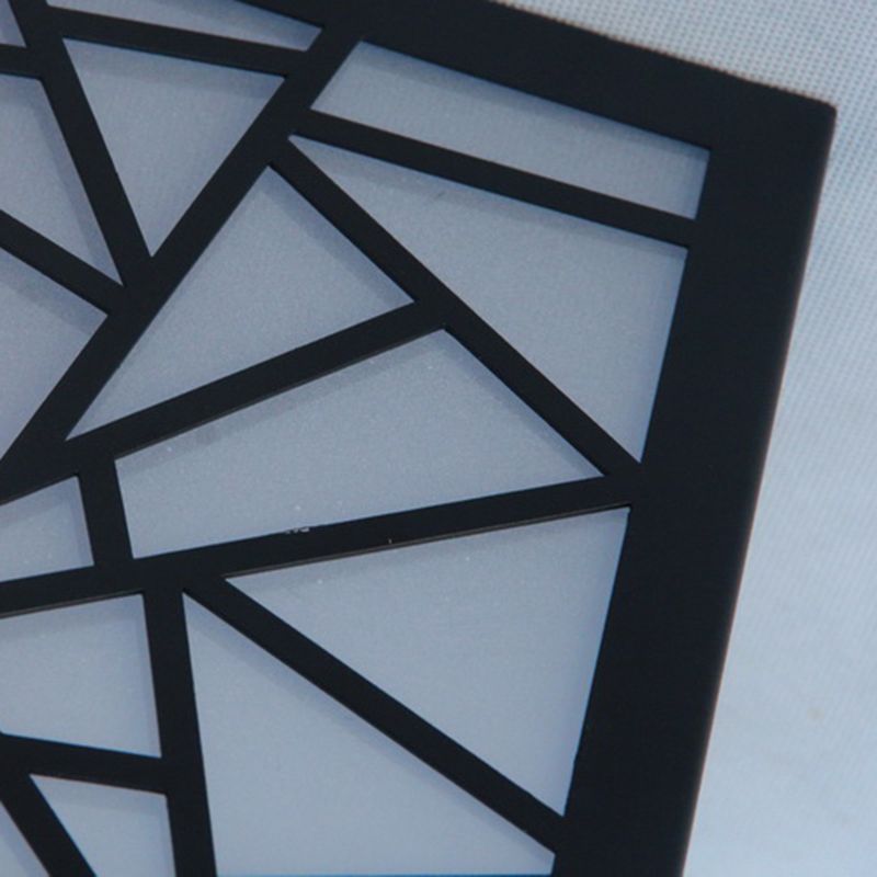 Square Shape Metal Outdoor Light Modern 1 Light Solar Pillar Lamp