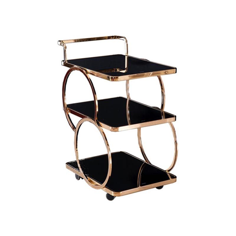 33.07" High Modern Prep Table Rolling Metal Prep Table for Home