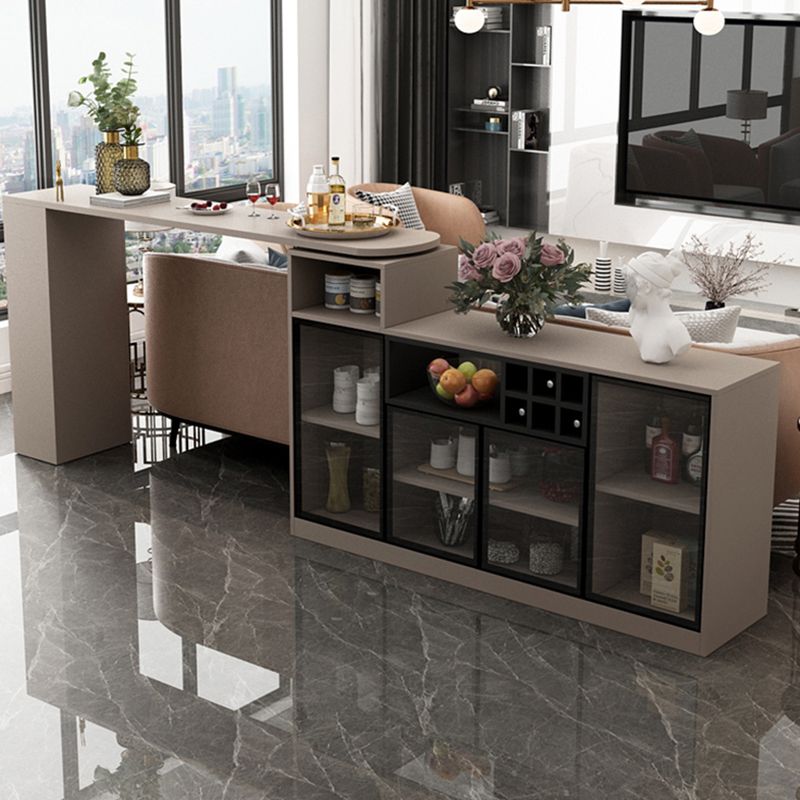 Modern Style Wood Specialty Bar Height Pub Table for Living Room