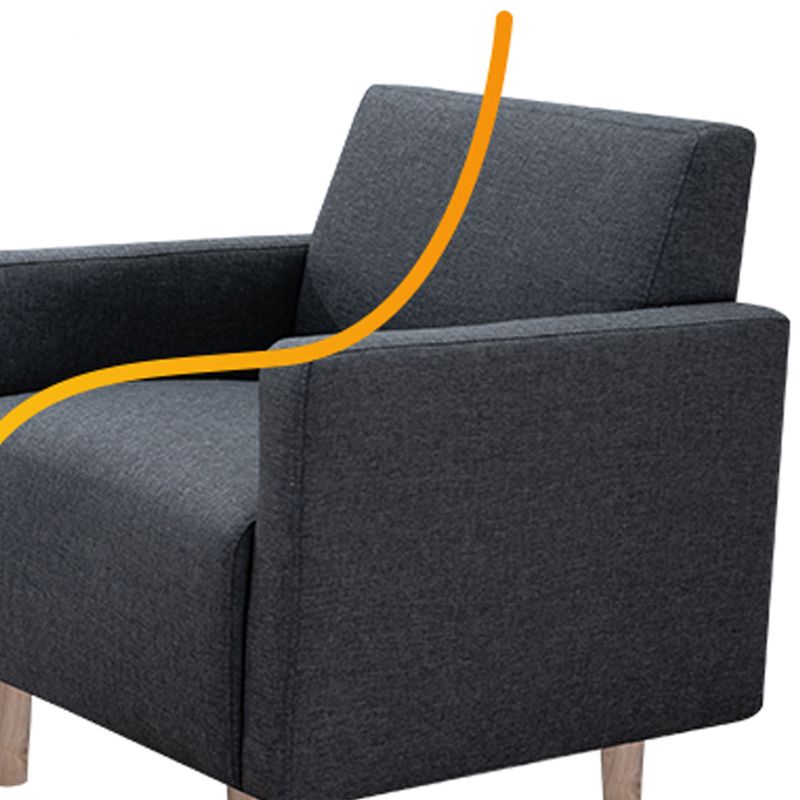 Modernistic Standard Sofa Pillows Square Arm 2 Seater Living Room Settee