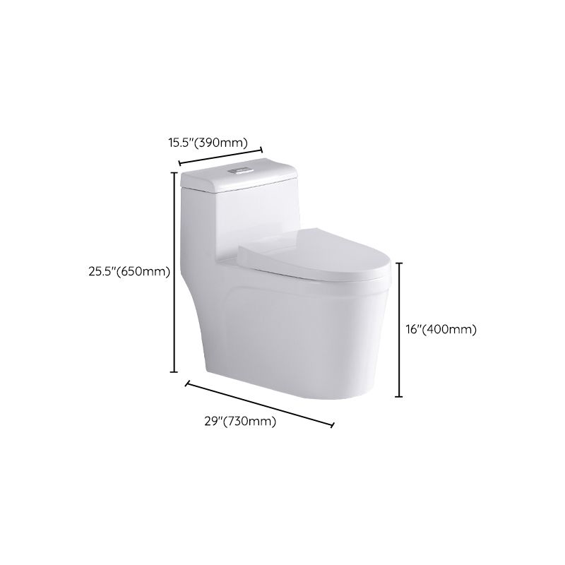 Contemporary All-In-One Toilet White Toilet Bowl with Toilet Seat