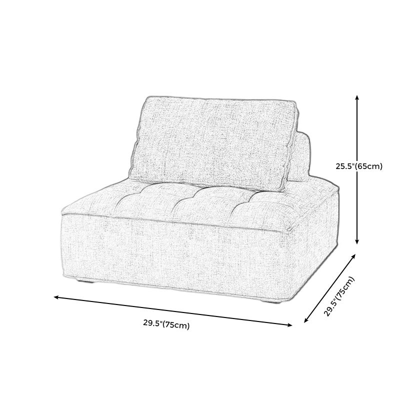 Faux leather Parsons Chair Removable Cushions Armless Chair for Living Room