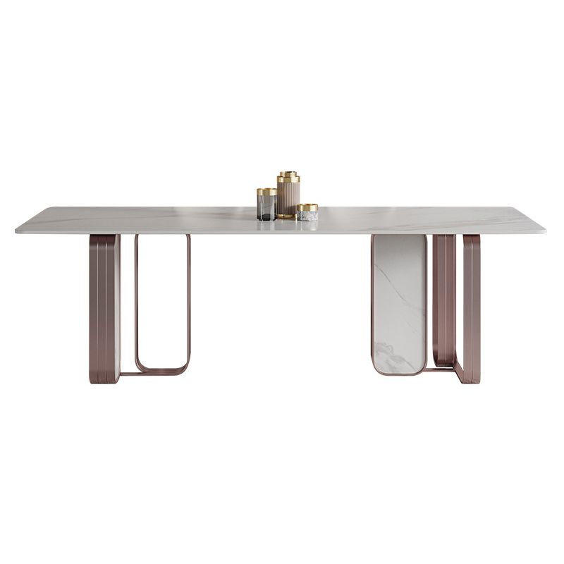 Luxury Sintered Stone Dining Set 1/2/5/6/7 Pieces Rectangle Dining Table with Chairs