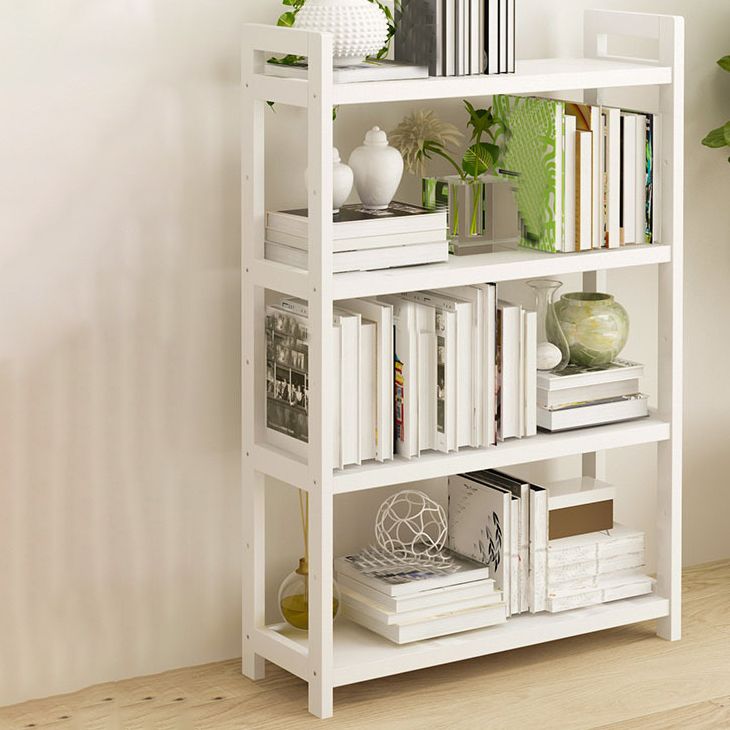 Open Bamboo Home Bookshelf Modern Etagere Shelf Bookcase with Shelves