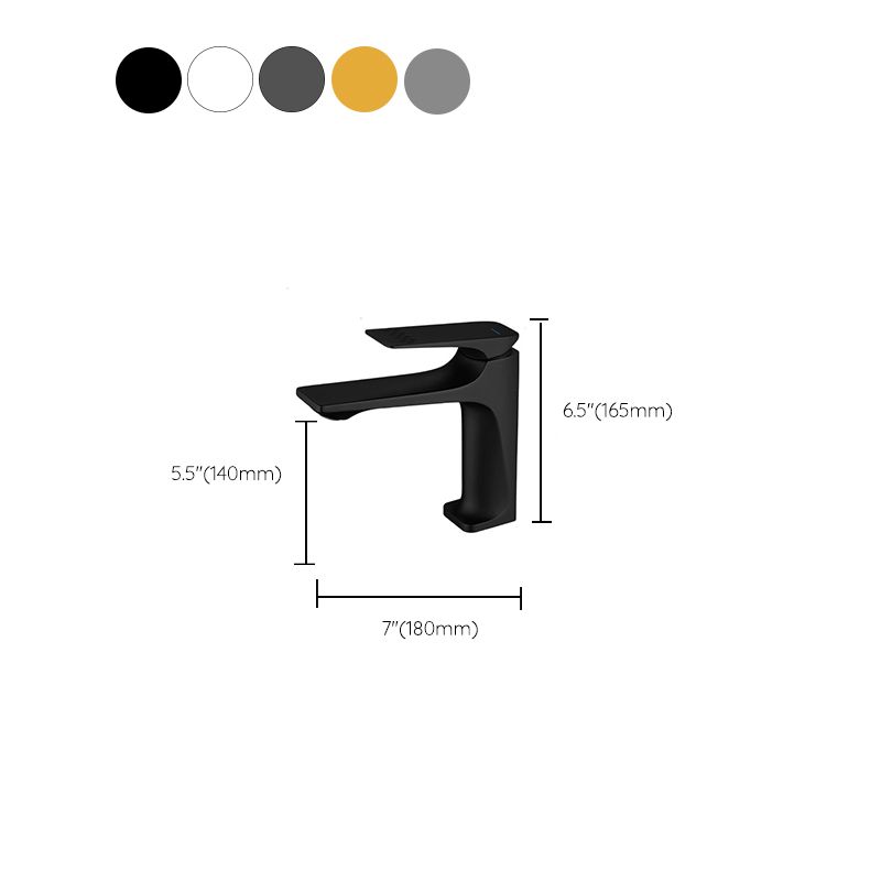 Modern Vessel Sink Faucet Copper Lever Handle Low Arc Vessel Faucet for Bathroom