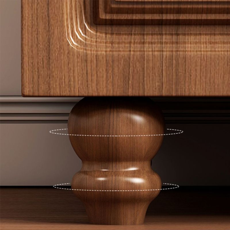 Wood Accent Cabinet with Drawers 14.96" Wide Modern Standard Side Cabinet