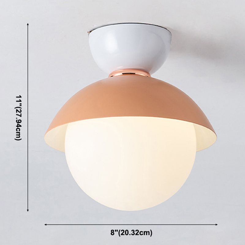 Child Bedroom Semi Flush Mount One-Light Acrylic Nordic LED Ceiling Lamp