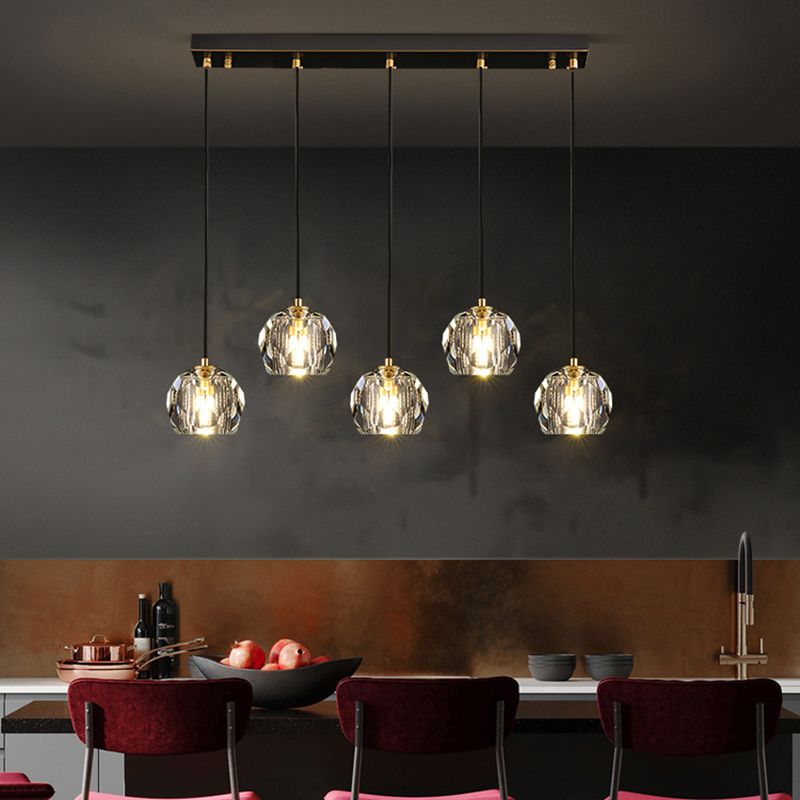 Crystal Globe Hanging Lampe in Modern Artistic Style Pendant Pendant Light for Dining Room