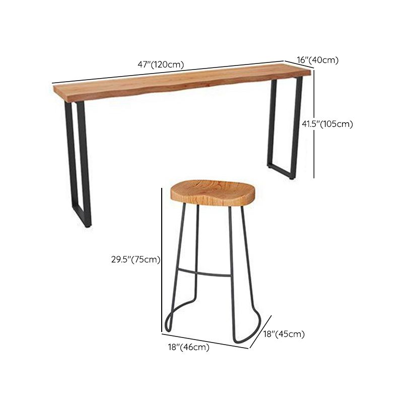 1/3/4 Pieces Bar Stool and Table Set Solid Wood Counter Set for Home