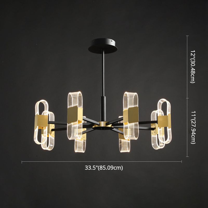 Starburst Metal Chandelier Lighting Contemporary Style LED Pendant Lighting Partramure