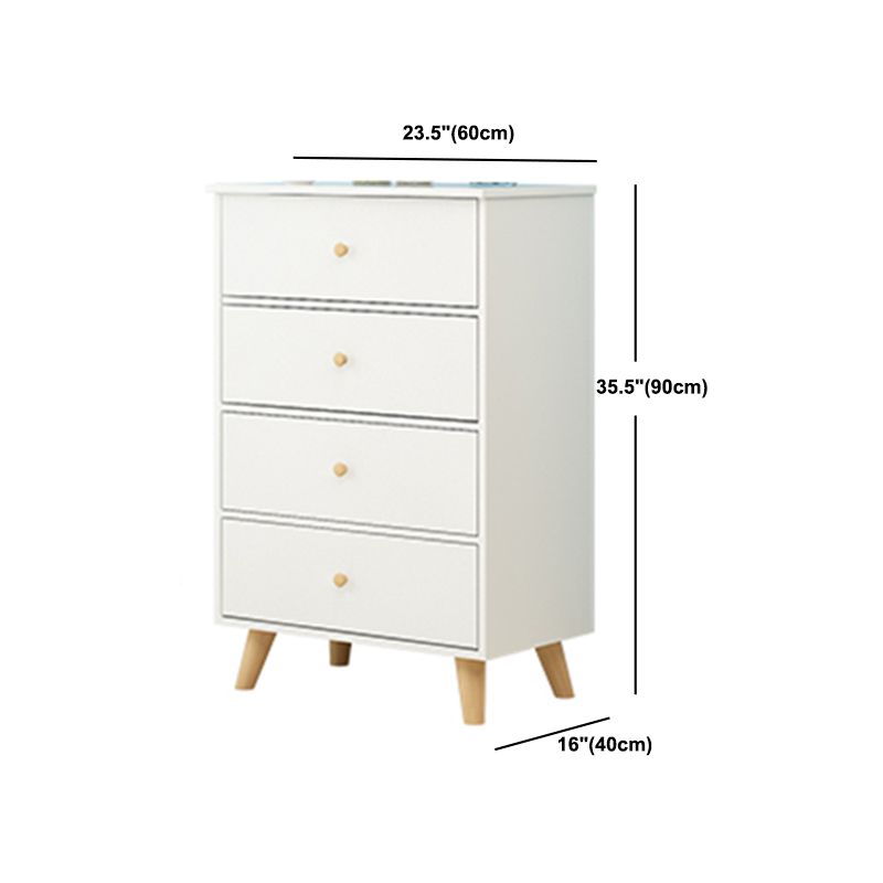 Contemporary 35.43" Tall Wooden Chest, Rectangle Accent Chest with Drawers
