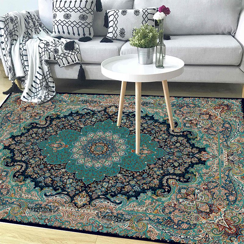 Boho Parlor Tapijt Multi-kleuren geometrisch geprint gebied Tapijt Synthetisch Synthetisch Non-slip Pet Vriendelijk Gemakkelijke verzorging Binnen Tapijt