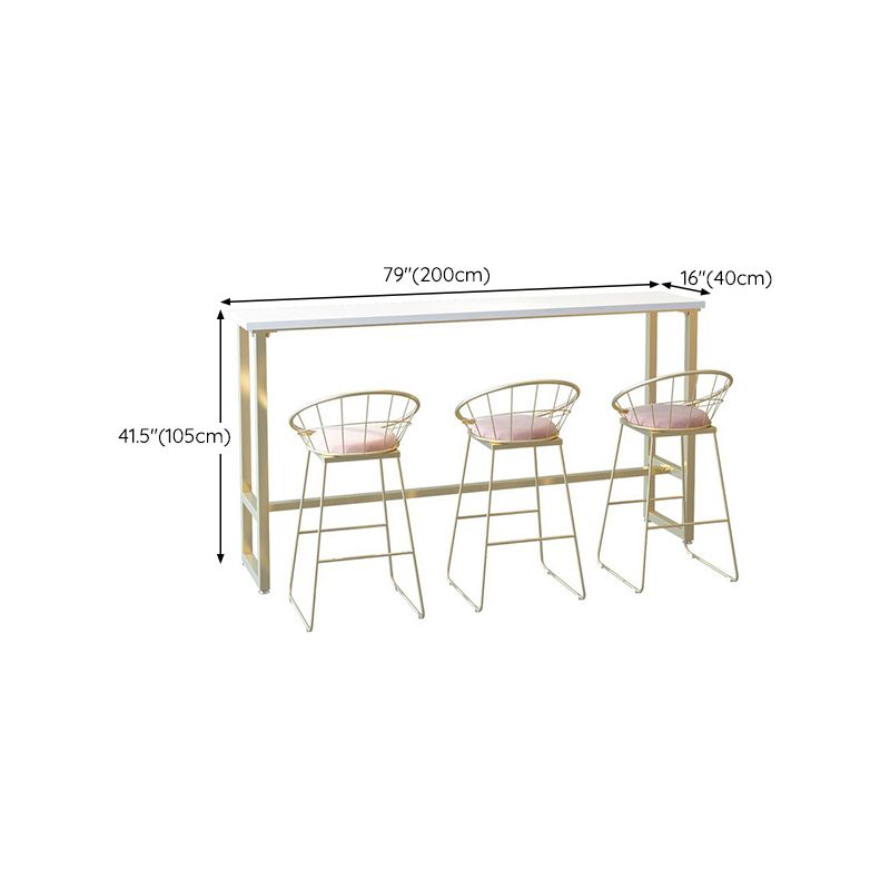 Rectangle Bar Table Contemporary Pub Table for Indoor and Breakroom
