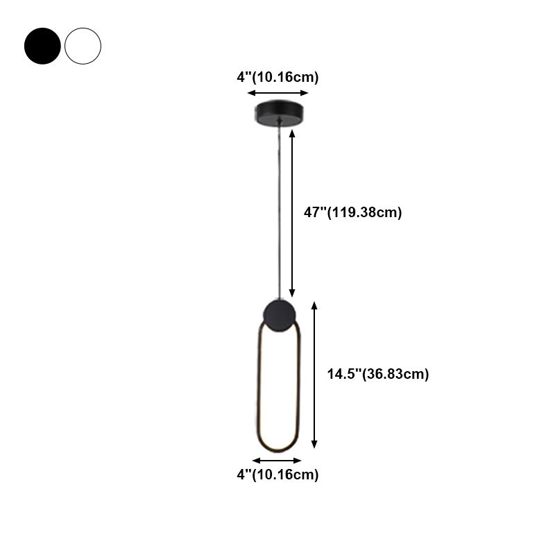 Geometric Shape Metal Hanging Light Modern Style 1 Light Hanging Light Mounted Fixture