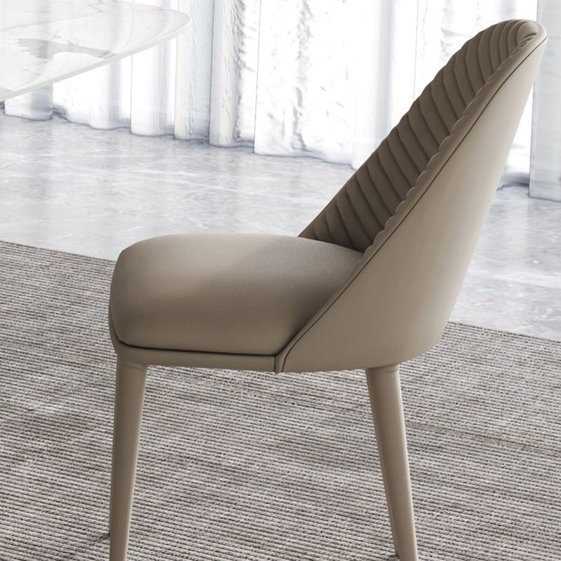 Minimalist Sintered Stone Dining Room Set with Black Base Formal Dining Table Set