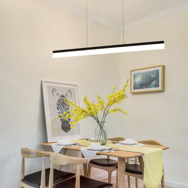 Lámpara colgante de rectángulo LED de lámpara colgante simple para el comedor de la oficina del comedor