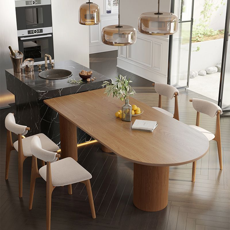 3 Legs Dining Table Modern Style Pine Wood Table for Dining Room