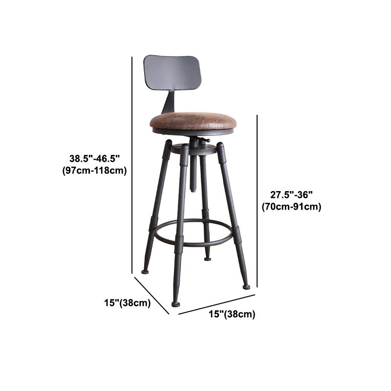 Rotating Barstool Industrial Style 4 Legs Bar Stool for Dining Room