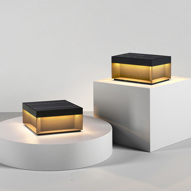 Square Pillar Lamp Modern Outdoor Waterproof Light for Courtyard