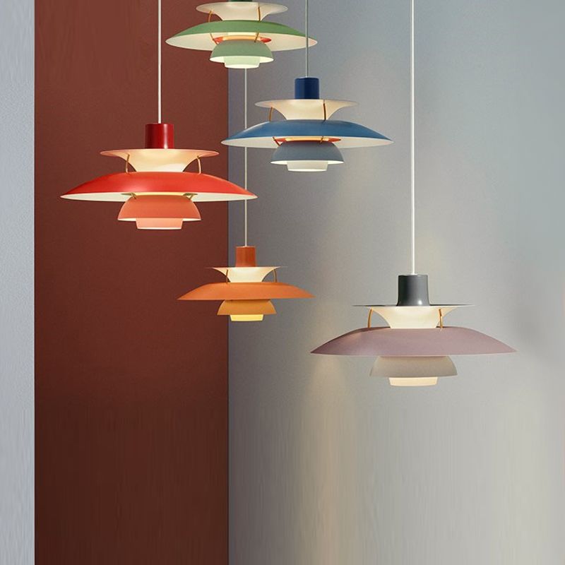 Éclairage pendentif en couches nordiques Métal 1