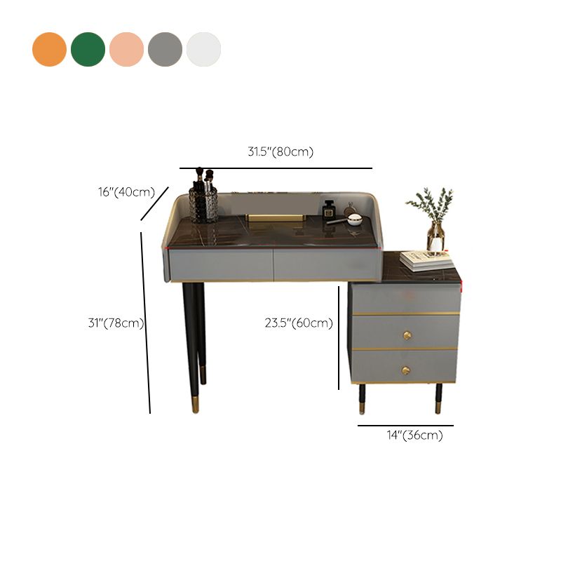 Wooden Vanity Desk Storage Box Vanity Dressing Table for Bedroom