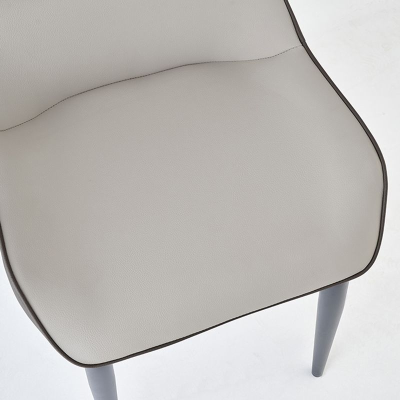 Silla auxiliar de cuero moderna para restaurante, silla de comedor con respaldo de alas y acabado mate (juego de 2)