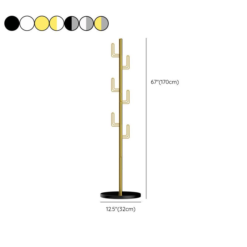 Luxurious Free Standing Coat Rack Metal Coat Hanger for Living Room