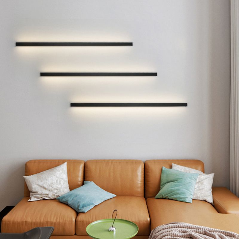 Creatieve minimalistische stijl lineaire wandkandelpas aluminium 1 lichte staten