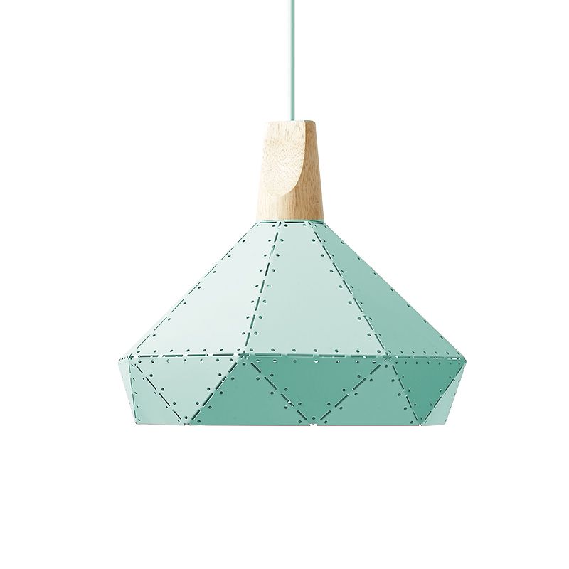 Metal Dome Hanging Lights Modern Macaron Style 1 Light Pendant Light pour salle à manger