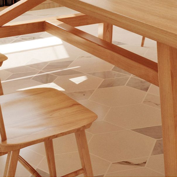 Modern 1/2/7 Pieces Rectangle Dining Set Solid Wood Dining Table with Wooden Chairs
