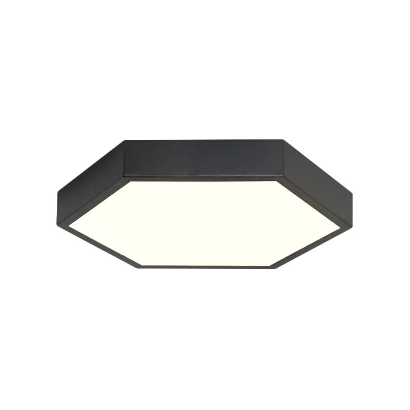 Luz de techo monocromática con estilo nórdico, luz LED hexagonal de montaje empotrado para porche