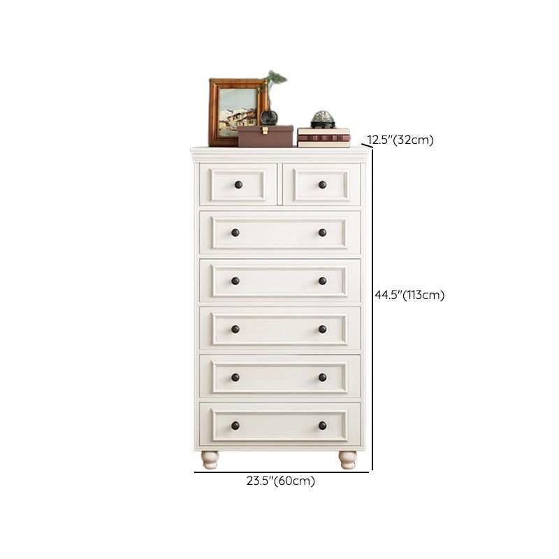American Traditional Vertical Lingerie Chest Wood Storage Chest for Bedroom