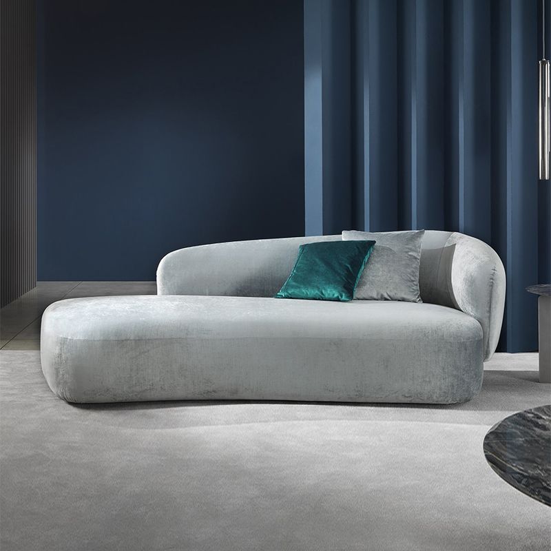 Modern Chaise Lounge Couch Recessed Arm Chaise Lounge  with Pillows