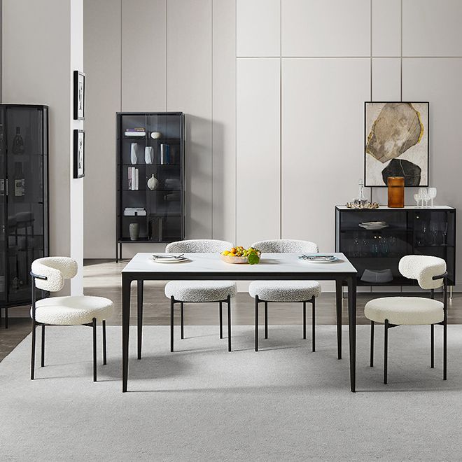 Contemporary Dining Accent Chair Armless Chair with Upholstered