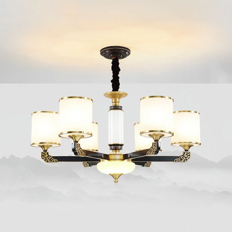 Multi -Licht zylindrisch hängende Anhänger moderne Glashängung Licht für Schlafzimmer