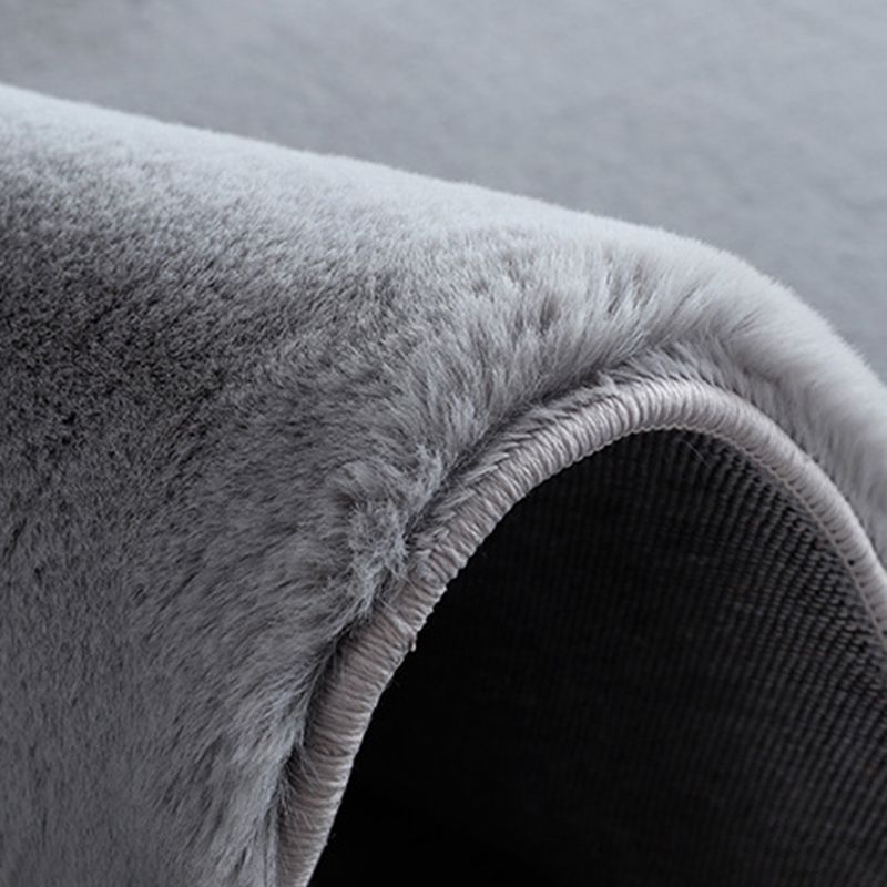 Beige Modern Carpet Polyester Pure Color Carpet Washable Carpet for Living Room