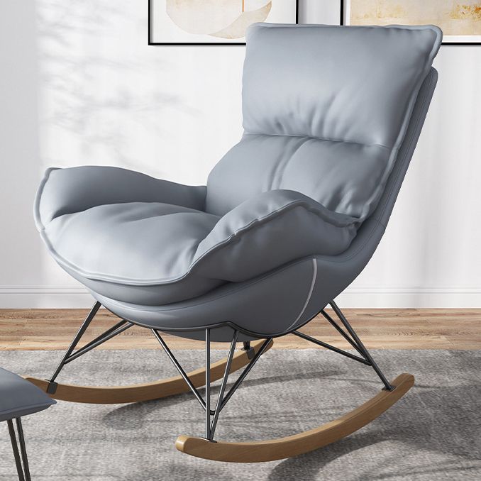 Modern Leisure Chaise Rocking Chair Lounge Upholstered Chaise for Living Room