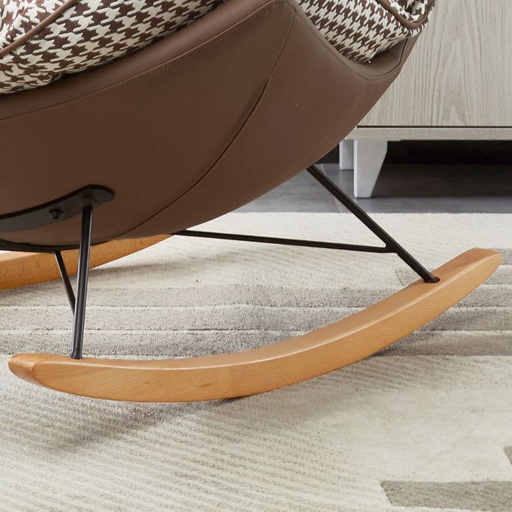 Light Luxury Style Single Leisure Chaise Rocking Chair Lounge Lazy Chair