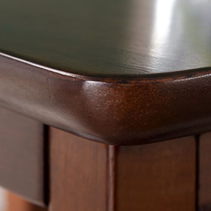 Modern Style Cocktail Table Rubber Wood Square Wood/walnut/black Coffee Table