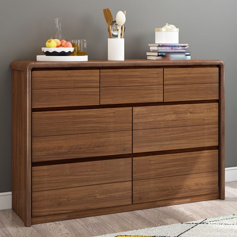 Modern Rectangular Cabinet Wood Minimalist Side Cabinet with Drawer
