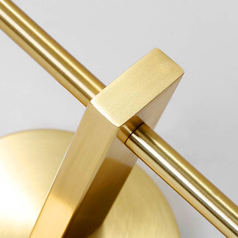 Modern Style Wall Lighting Fixture Gold Shaded Wall Mounted Light with Crystal Shade