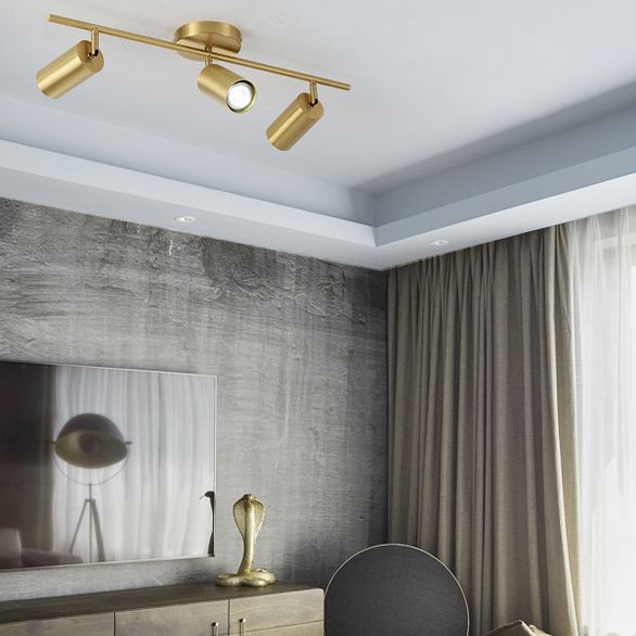 Postmodern Simplicity Cylinder Vanity Sconce Lights Brass Wall Mount Light Fixture for Bathroom