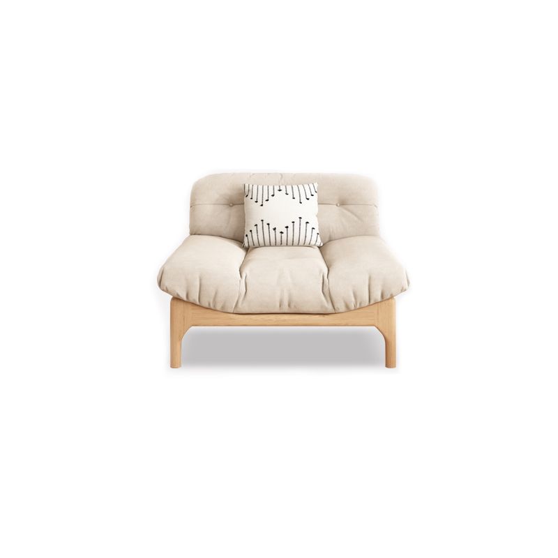 Contemporary Tufted Back Settee Armless Standard Sofa with Slipcover